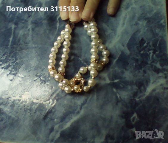 Дамска гривна с перли НОВА , снимка 3 - Гривни - 37848470