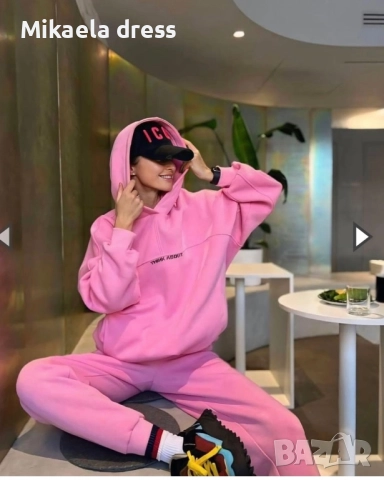 Топъл и свеж ежедневен сет в розов цвят. Идеален за по-хладните дни.С М Л размер, снимка 1