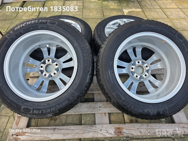 Лети джанти 16ки 5х112 Rial Mercedes + зимни гуми 205/60/16 Michelin, снимка 8 - Гуми и джанти - 53044730