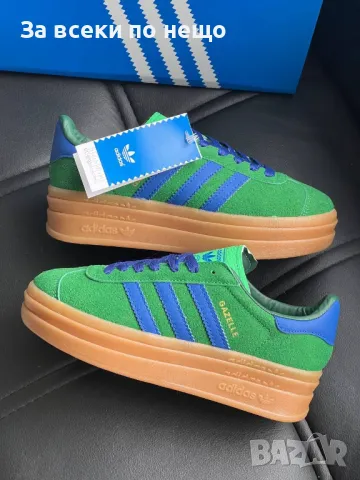 Adidas Дамски Зелени Маратонки👟Дамски Спортни Обувки В Зелен Цвят Адидас Код E417, снимка 2 - Маратонки - 50439143