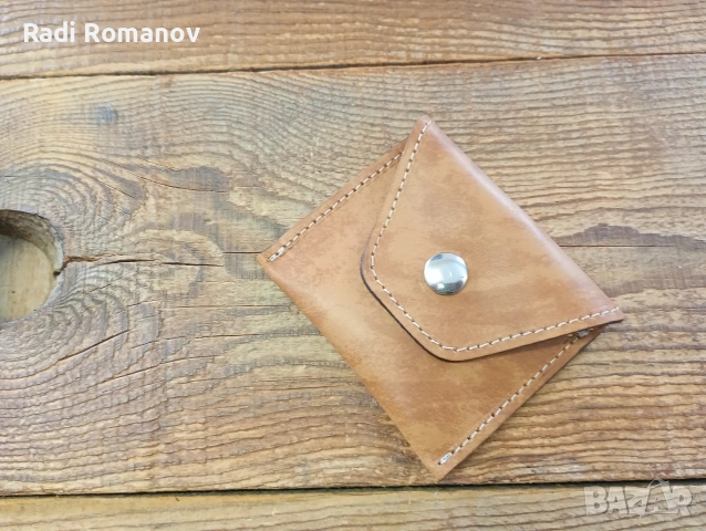 Джобно кожено портмоне за монети и банкноти , снимка 5 - Портфейли, портмонета - 53316459