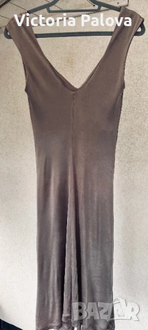 ZARA рокля цвят капучино MOROCCO, снимка 5 - Рокли - 50507890