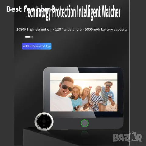 Видео WiFi шпионка IMODIX S50 WiFi, Tuya с подарък SD карта, снимка 12 - Комплекти за видеонаблюдение - 48550979