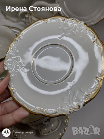 Сервиз за кафе Krister Porzellan-Manufaktur A.G. (1920 until 1952) (KPM), снимка 10 - Сервизи - 44855592