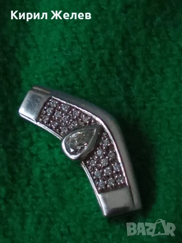 CANISA 925 ШАРМАНТЕН СКЪПОЦЕНЕН СРЕБЪРЕН ПЕНДАНТ РОДИРАНО СРЕБРО 925 с ПРЕКРАСНИ ЦИРКОНИ 60351, снимка 15 - Колиета, медальони, синджири - 50340575