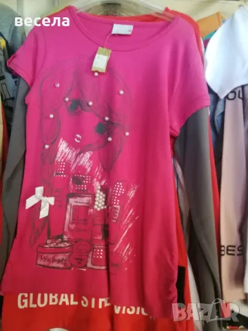 розова туника за момиче, елегантна