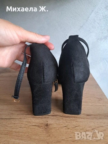 Нови дамски сандали велур 38 размер, снимка 4 - Сандали - 52039302