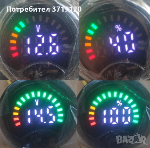 Волтметър-тестер за капацитет на батерията 7-100в DC, снимка 3 - Друга електроника - 48378484