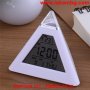 LED будилник и метеостанция с форма на пирамида светещ в 7 цвята, снимка 11