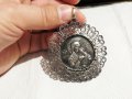 Възрожденска Сребърна икона, амулет, накит, медальон с Богородица, Дева Мария - Панагия 60 мм сребро, снимка 5