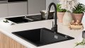 Кухненска Мивка от гранит  Осло XL 500 x 580 mm - Графит, снимка 3