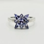 Сребърен пръстен с Танзанит , снимка 4