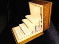 Стара, дървена, колекционерска кутия за насипни цигари., снимка 1 - Колекции - 27640001