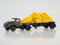 ЗИЛ 130В1 с полуремарке зърновоз К4-АМГ 1976 - мащаб 1:43 на АвтоИстория моделът е нов в кутия, снимка 1