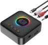 Нов 2-в-1 Bluetooth 5.4 Приемник и Предавател MOREGAX M10 – RGB, Дисплей, FM и USB , снимка 1