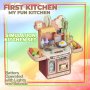Високо качество Моят първи кухненски комплект Комплект кухненски играчки Най-добър подарък, снимка 3