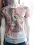 Памучна тениска с щампа жена, снимка 1 - Тениски - 28832724