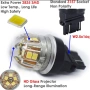 Комплект Т20 LED крушки за автомобил 15 SMD с две светлини - 12/24V, снимка 3