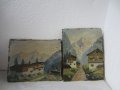  1947 - 2 картини планински пейзаж, подписани, снимка 7