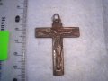 СТАРО МЕТАЛНО АРТ РАЗПЯТИЕ - КРЪСТЧЕ НАГРЪДНО 13198, снимка 1