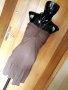 Кафява къса рокля бюстие с връзки С/М, снимка 1