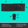 Комплект мишка и клавиатура Logitech – MK270, безжичен, черен Ново, снимка 6