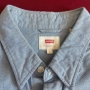 Мъжка синя памучна риза с дълъг ръкав Levi's с деним размер L., снимка 2