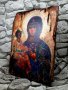 ПРОДАДЕНА!икона Богородица с Младенеца 30/21 см УНИКАТ, декупаж, снимка 3