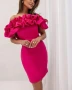 🩷Елегантна къса рокля с ефектно деколте  , снимка 1