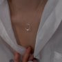 Тотална разпродажба - 50% Сребърно колие "Crescent Moon", снимка 3