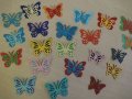 Заготовки от хартия - пеперуди, сърца и други , снимка 8