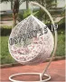 Люлка гнездо, градинска люлка тип гнездо бяла с червени възглавници, снимка 4