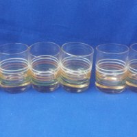 Ретро чашки за концентрат, цветни кантове 6 бр, снимка 1 - Колекции - 34807904