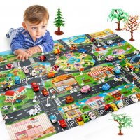 Детска постелка за игра-килим с писта-размери 130х100см - 7 модела - код 3318, снимка 16 - Други - 35411273