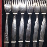 Solingen / Солинген оригинални посребрени прибори : 6 ножа и 5 вилици, тежки, солидни, снимка 10 - Други ценни предмети - 33821086