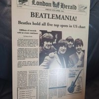 The Beatles-Beatlemania-метална табела (плакет), снимка 2 - Китари - 43938919