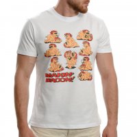 Нова мъжка забавна тениска с трансферен печат MAKIN' BACON с прасета, снимка 1 - Тениски - 37663896