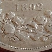 Сребърна монета 5 лева 1892г. Княжество България Княз Фердинанд първи 43033, снимка 8 - Нумизматика и бонистика - 43950528