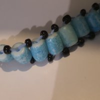 Гривна със сини камъчета, снимка 5 - Други - 39951101