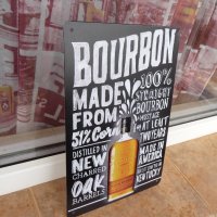 Метална табела уиски бърбън Bulleit Bourbon 100% реклама, снимка 2 - Декорация за дома - 43039406