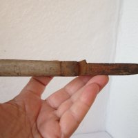 Стар ръждясъл нож с дървена дръжка, сгъваем, снимка 6 - Ножове - 40211673