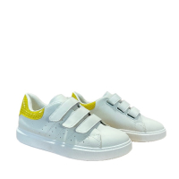 Дамски спортни обувки в бяло и жълто, снимка 1 - Маратонки - 44878754