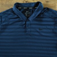 NIKE Men's Dry Stripe Golf Polo - страхотна мъжка тениска КАТО НОВА ХЛ, снимка 4 - Тениски - 40405336