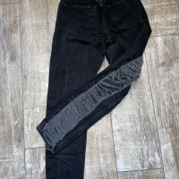 Нови черни дънкови дамски панталони дамски дънки накъсани, снимка 3 - Дънки - 43057849