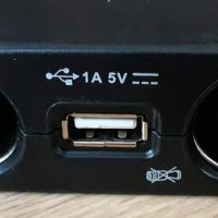 Захранващ адаптер/ разклонител за кола + USB изход 5V/1A, снимка 2 - Аксесоари и консумативи - 32276136