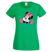 Дамска тениска Minnie Mouse 5 Подарък,Изненада,Рожден ден,, снимка 3 - Тениски - 36530772