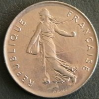 5 франка 1974, Франция, снимка 2 - Нумизматика и бонистика - 28435546