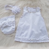 Рокля, лента и гащички с къдрички 3-6 месеца, снимка 2 - Бебешки рокли - 28259180