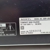 CD player SONY CDP-297 1, снимка 5 - MP3 и MP4 плеъри - 27623307