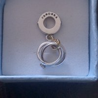 Сребърен висящ елемент Пандора,"Marry me-Engagement",Gold/нов, снимка 2 - Колиета, медальони, синджири - 37152947